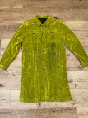 Valabasas nocturne Mens green trench coat